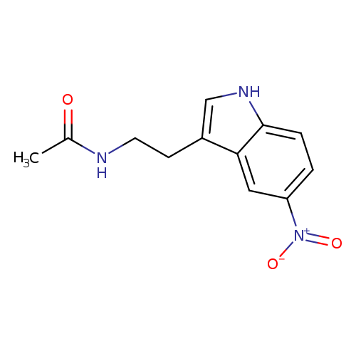 CC(=O)NCCc1c[nH]c2c1cc(cc2)[N+](=O)[O-]