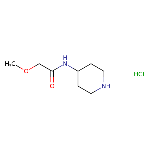 COCC(=O)NC1CCNCC1.Cl