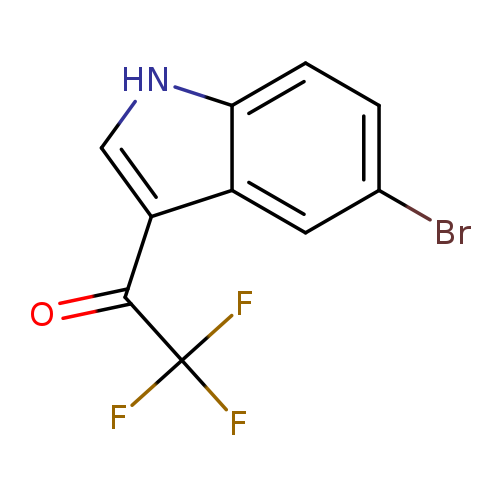 Brc1ccc2c(c1)c(c[nH]2)C(=O)C(F)(F)F