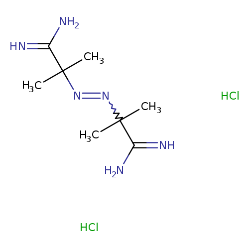 NC(=N)C(N=NC(C(=N)N)(C)C)(C)C.Cl.Cl