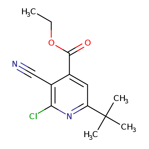CCOC(=O)c1cc(nc(c1C#N)Cl)C(C)(C)C