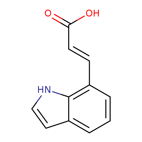 OC(=O)/C=C/c1cccc2c1[nH]cc2