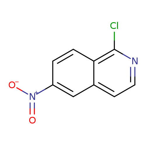 [O-][N+](=O)c1ccc2c(c1)ccnc2Cl