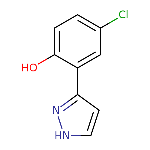 Clc1ccc(c(c1)c1cc[nH]n1)O