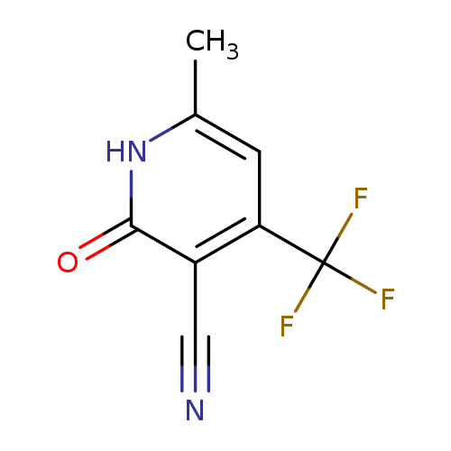 N#Cc1c(cc([nH]c1=O)C)C(F)(F)F