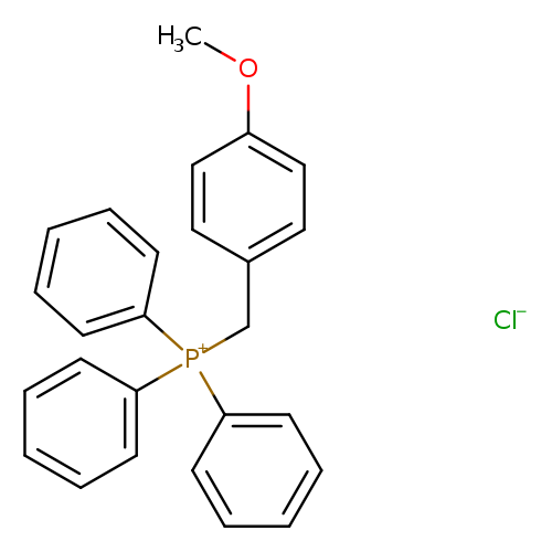 COc1ccc(cc1)C[P+](c1ccccc1)(c1ccccc1)c1ccccc1.[Cl-]