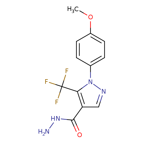 NNC(=O)c1cnn(c1C(F)(F)F)c1ccc(cc1)OC