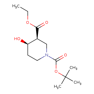 CCOC(=O)[C@H]1CN(CC[C@H]1O)C(=O)OC(C)(C)C