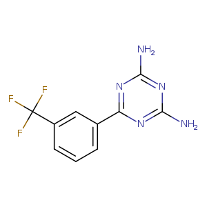 Nc1nc(N)nc(n1)c1cccc(c1)C(F)(F)F