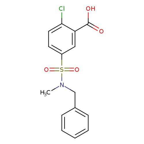 OC(=O)c1cc(ccc1Cl)S(=O)(=O)N(Cc1ccccc1)C