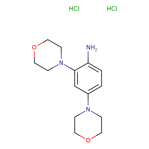 Nc1ccc(cc1N1CCOCC1)N1CCOCC1.Cl.Cl