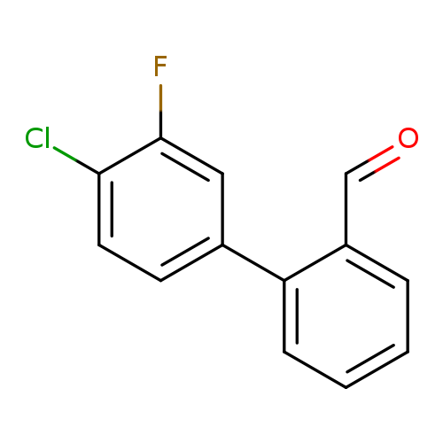 O=Cc1ccccc1c1ccc(c(c1)F)Cl