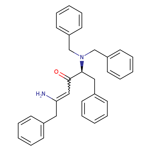 NC(=CC(=O)[C@@H](N(Cc1ccccc1)Cc1ccccc1)Cc1ccccc1)Cc1ccccc1