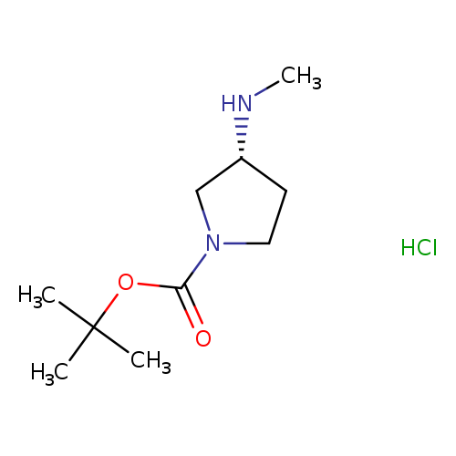 CN[C@@H]1CCN(C1)C(=O)OC(C)(C)C.Cl