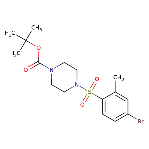 Brc1ccc(c(c1)C)S(=O)(=O)N1CCN(CC1)C(=O)OC(C)(C)C