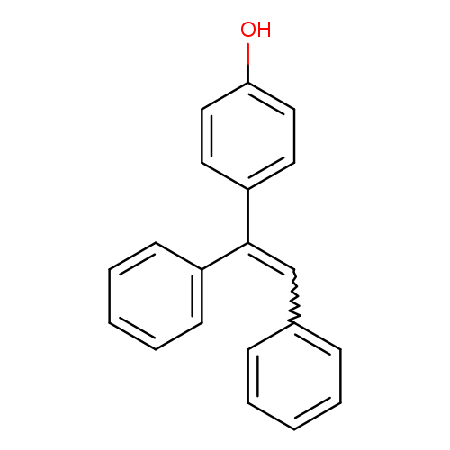 Oc1ccc(cc1)C(=Cc1ccccc1)c1ccccc1