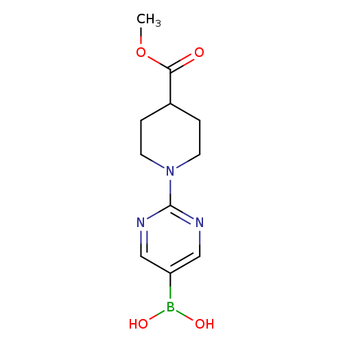 COC(=O)C1CCN(CC1)c1ncc(cn1)B(O)O