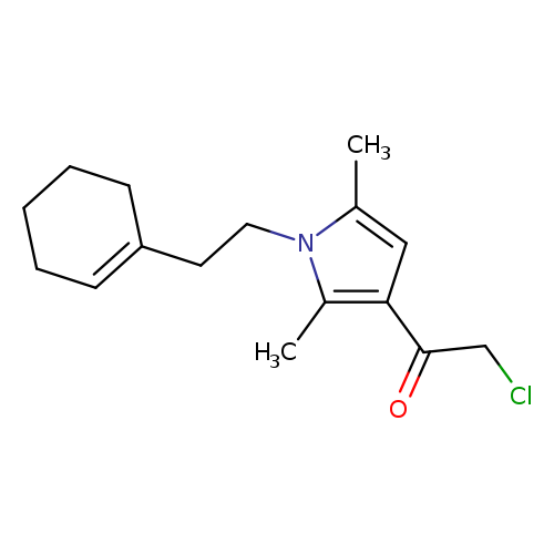 ClCC(=O)c1cc(n(c1C)CCC1=CCCCC1)C