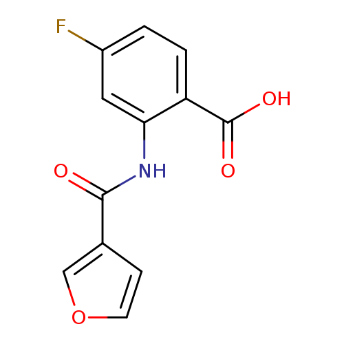 Fc1ccc(c(c1)NC(=O)c1ccoc1)C(=O)O