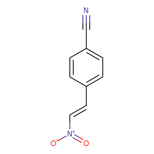 N#Cc1ccc(cc1)/C=C/[N+](=O)[O-]