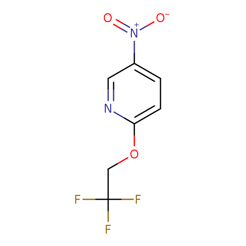 [O-][N+](=O)c1ccc(nc1)OCC(F)(F)F