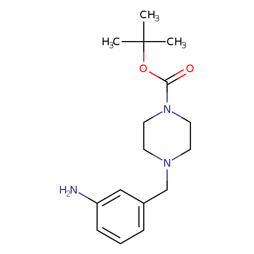 Nc1cccc(c1)CN1CCN(CC1)C(=O)OC(C)(C)C