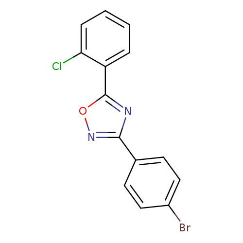 Brc1ccc(cc1)c1noc(n1)c1ccccc1Cl