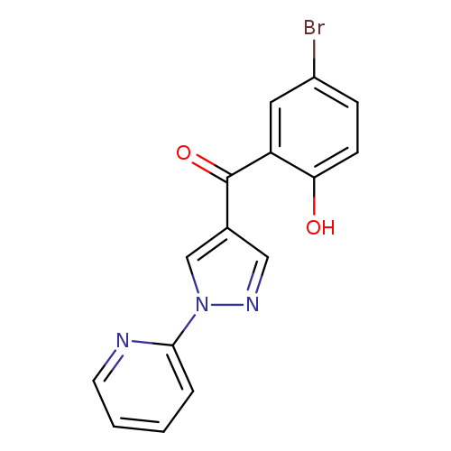 Brc1ccc(c(c1)C(=O)c1cnn(c1)c1ccccn1)O