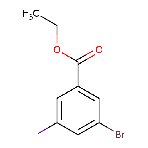 CCOC(=O)c1cc(Br)cc(c1)I
