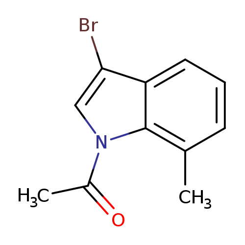 Cc1cccc2c1n(cc2Br)C(=O)C