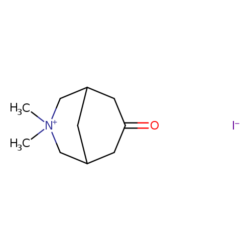 O=C1CC2CC(C1)C[N+](C2)(C)C.[I-]