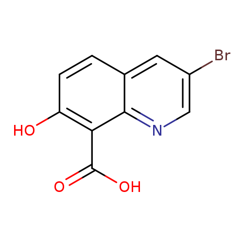 Brc1cnc2c(c1)ccc(c2C(=O)O)O