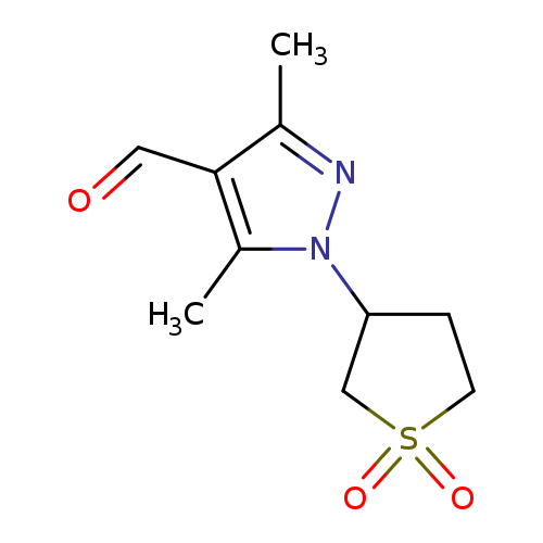 O=Cc1c(C)nn(c1C)C1CCS(=O)(=O)C1