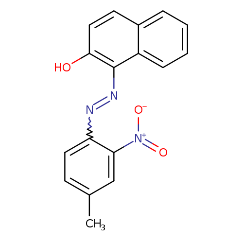 Cc1ccc(c(c1)[N+](=O)[O-])N=Nc1c(O)ccc2c1cccc2