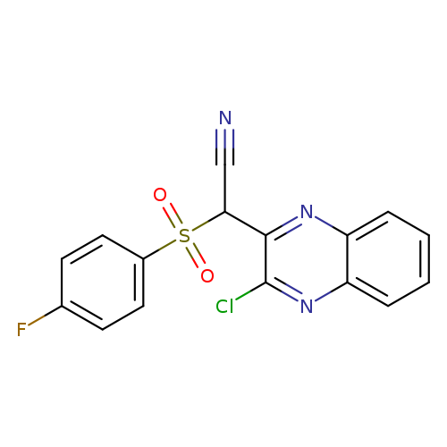 N#CC(S(=O)(=O)c1ccc(cc1)F)c1nc2ccccc2nc1Cl