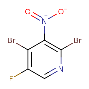 [O-][N+](=O)c1c(Br)ncc(c1Br)F