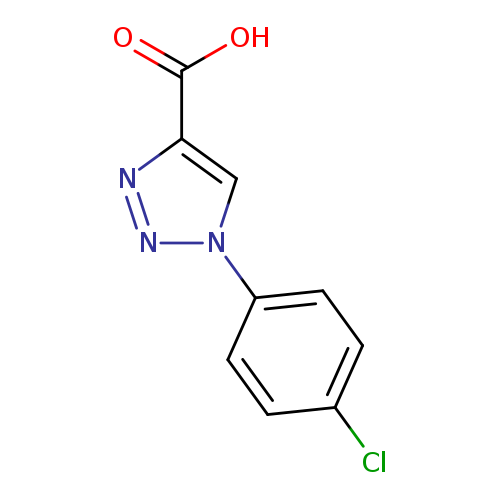 Clc1ccc(cc1)n1nnc(c1)C(=O)O