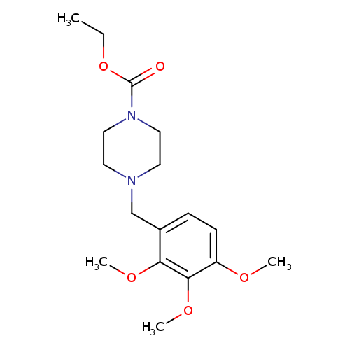 CCOC(=O)N1CCN(CC1)Cc1ccc(c(c1OC)OC)OC