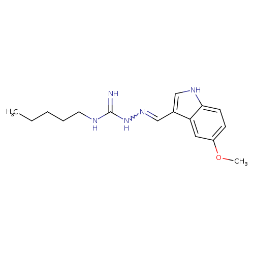 CCCCCNC(=N)NN=Cc1c[nH]c2c1cc(OC)cc2