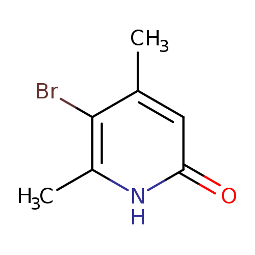 O=c1cc(C)c(c([nH]1)C)Br