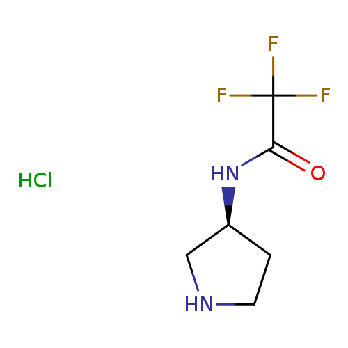 O=C(C(F)(F)F)N[C@@H]1CNCC1.Cl