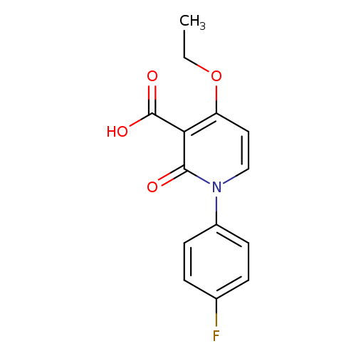 CCOc1ccn(c(=O)c1C(=O)O)c1ccc(cc1)F