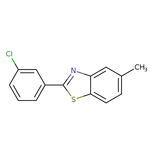 Cc1ccc2c(c1)nc(s2)c1cccc(c1)Cl