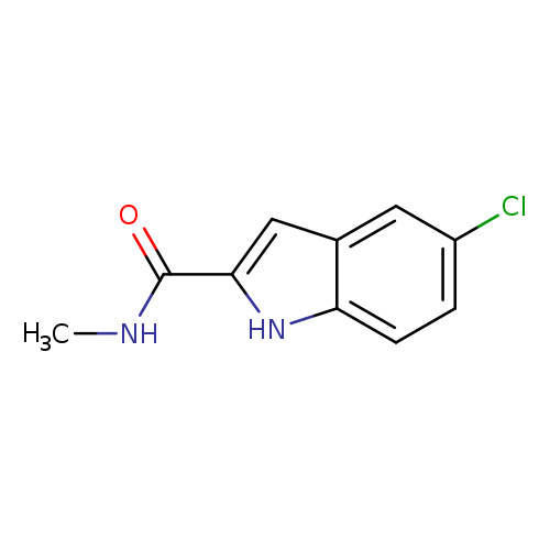 CNC(=O)c1cc2c([nH]1)ccc(c2)Cl
