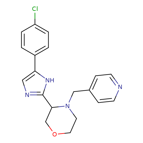 Clc1ccc(cc1)c1cnc([nH]1)C1COCCN1Cc1ccncc1