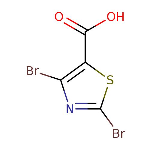 Brc1nc(c(s1)C(=O)O)Br