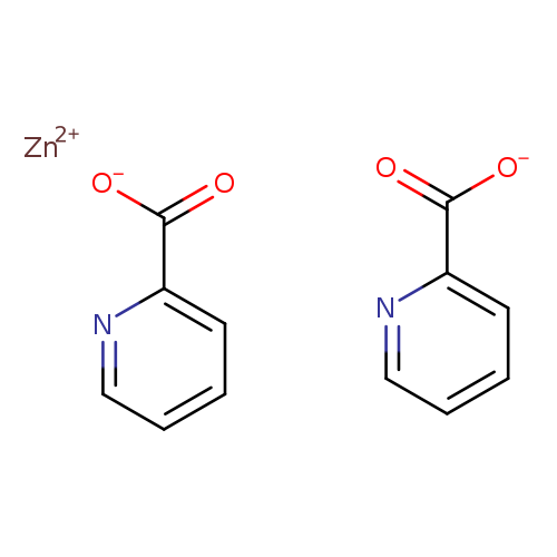 [O-]C(=O)c1ccccn1.[O-]C(=O)c1ccccn1.[Zn+2]
