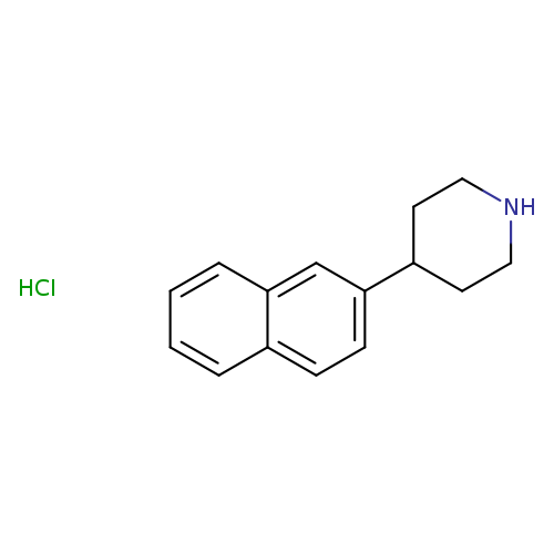 N1CCC(CC1)c1ccc2c(c1)cccc2.Cl