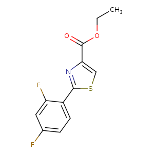 CCOC(=O)c1csc(n1)c1ccc(cc1F)F