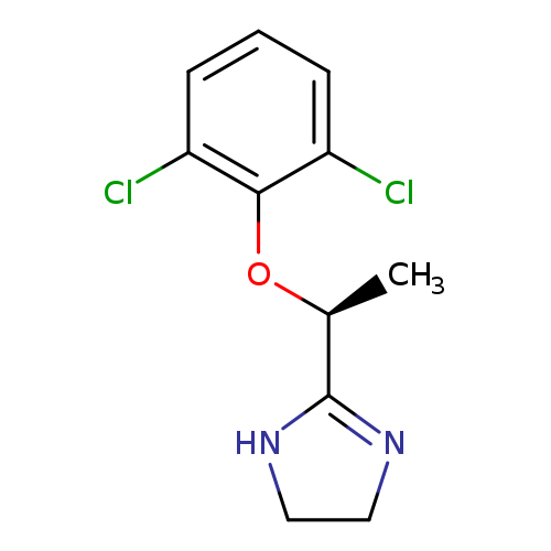 C[C@@H](C1=NCCN1)Oc1c(Cl)cccc1Cl